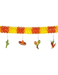 Guirlande double face pour fête (4 m) - de haute qualité, idéale pour le carnaval, les fêtes à thème et les événements spéciaux